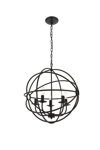 ZC121-LD4006D20DB - Living District: Octavia 5 light dark brown Pendant