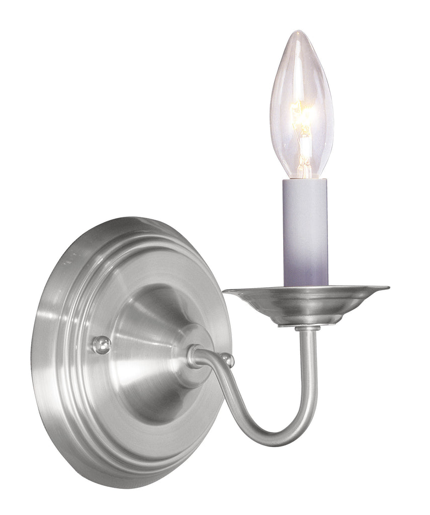 Livex Williamsburgh 1 Light Brushed Nickel Wall Sconce - C185-5017-91