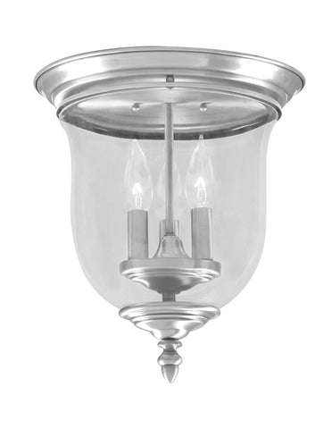 Livex Legacy 3 Light Brushed Nickel Ceiling Mount - C185-5021-91