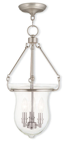 Livex Canterbury 3 Light Brushed Nickel Pendant - C185-50296-91