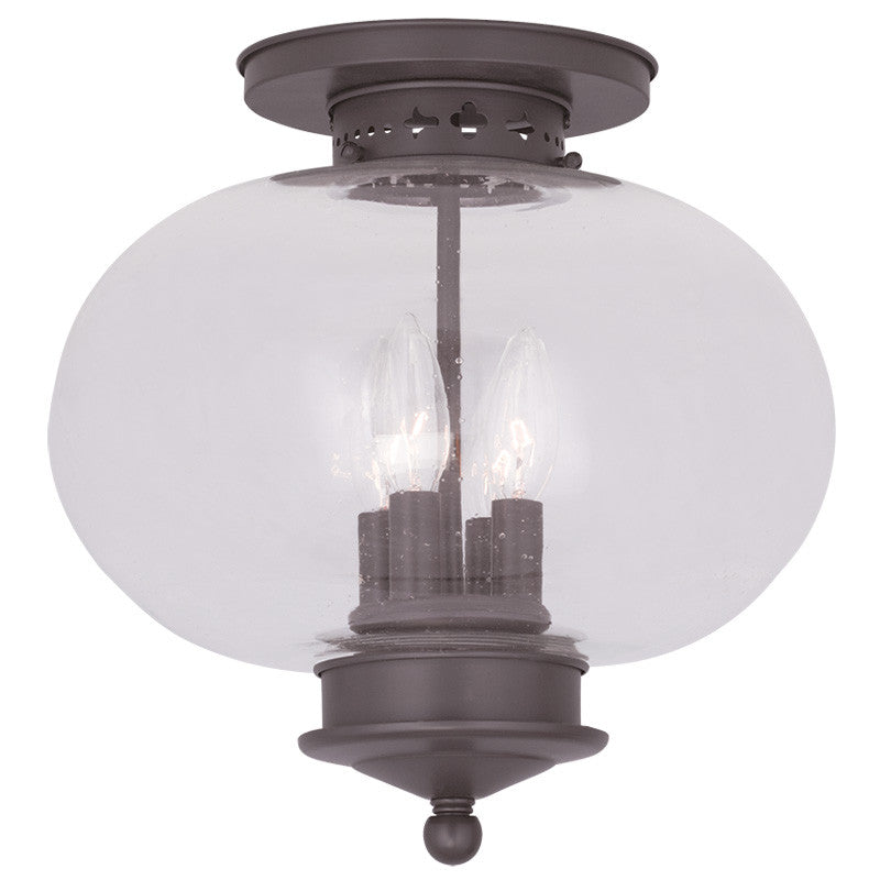 Livex Harbor 4 Light Bronze Ceiling Mount - C185-5038-07