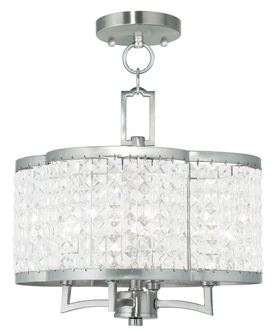 Livex Grammercy 4 Light BN Mini Chandelier/Ceiling Mount - C185-50574-91