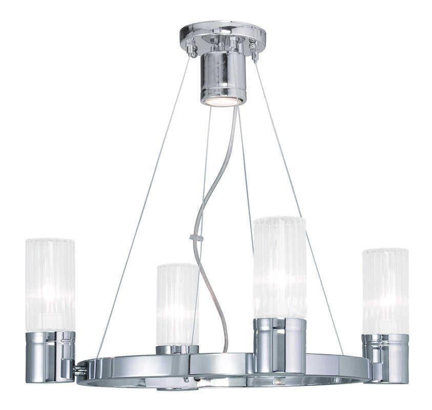 Livex Midtown  4 Light Polished Chrome Chandelier - C185-50694-05