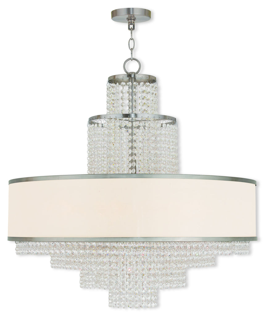 Livex Prescott 8 Light Brushed Nickel Chandelier - C185-50788-91