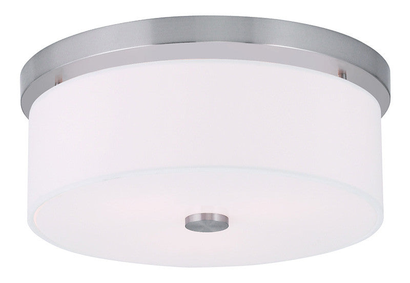 Livex Meridian  2 Light Brushed Nickel Ceiling Mount - C185-50863-91