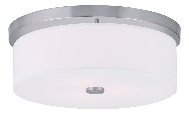 Livex Meridian  3 Light Brushed Nickel Ceiling Mount - C185-50864-91