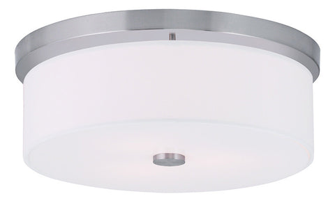 Livex Meridian  3 Light Brushed Nickel Ceiling Mount - C185-50864-91