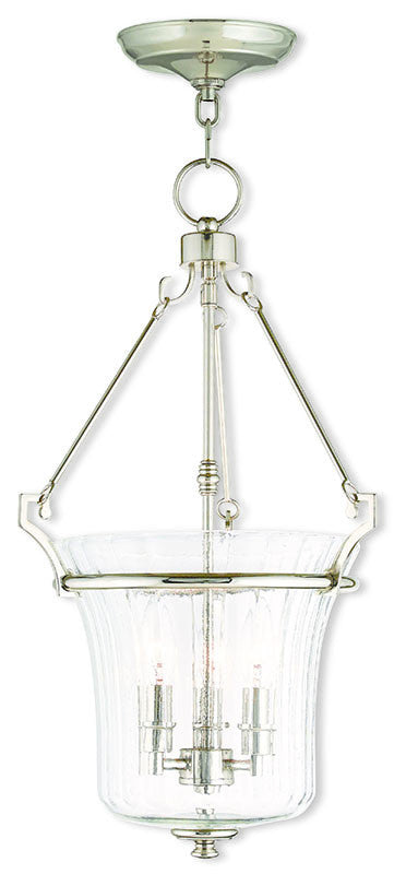 Livex Cortland 3 Light Polished Nickel Pendant - C185-50924-35