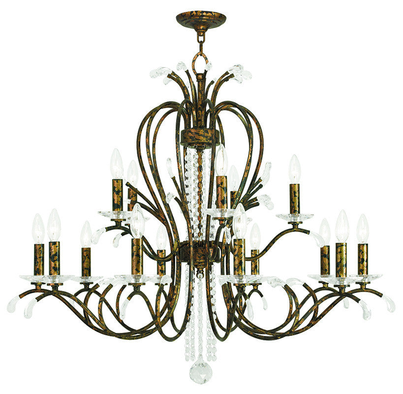 Livex Serafina 10 Light + 5 Light VBR Chandelier - C185-51009-71