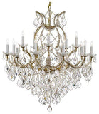 Set of 2-1 Maria Theresa Chandelier Crystal Lighting Chandeliers Lights Fixture Ceiling Lamp H38" X W37" and 1 Chandelier Crystal Lighting H30" X W28" - 1/21510/15+1 + 21532/12+1