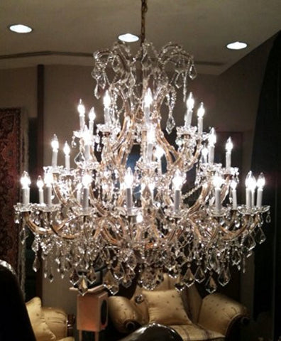 Swarovski Crystal Trimmed Chandelier Chandelier Crystal Chandeliers Lighting 52X52 - A83-918/36 Gtc Sw