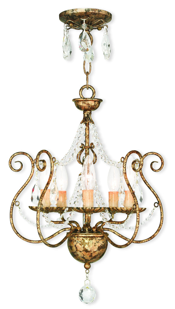 Livex Isabella 5 Light EB Mini Chandelier/Ceiling Mount - C185-51915-36