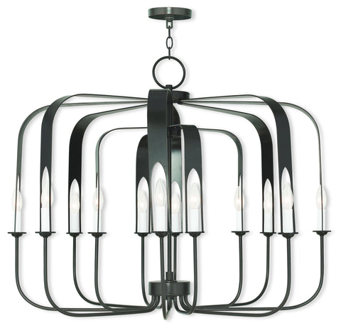 Livex Addison 8 Light + 4 Light EBZ Chandelier - C185-51939-92