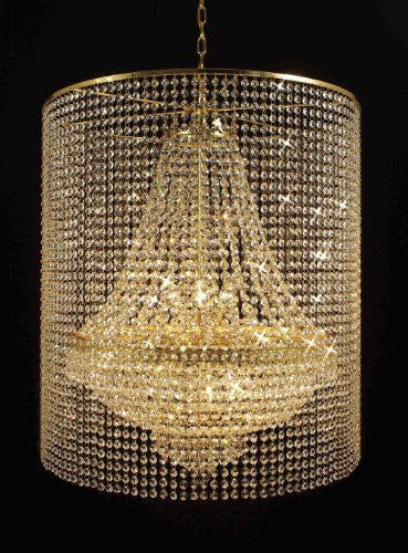 Empire Crystal Chandelier Empress Crystal (Tm) Lighting With Crystal Shade - F93-Gold/C2/870/9