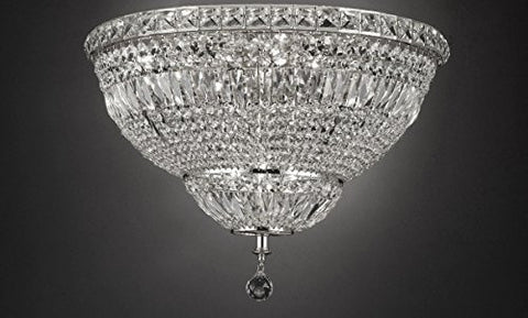 French Empire Empress Crystal(Tm) Flush Chandelier Lighting H 13" W 24" - Cjd-Flush/Cs/2174/24