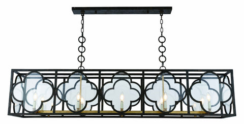 ZC121-1526G67ACCG - Urban Classic: Trinity 10 light Aged Copper&Golden Iron Chandelier