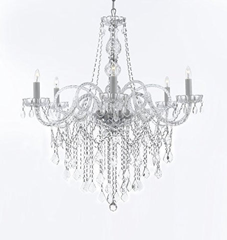 Murano Venetian Style All-Crystal Chandelier H38" X W32" - G46-B12/B67/385/6