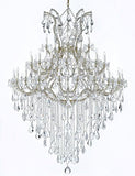 Large Foyer / Entryway Maria Theresa Crystal Chandelier Lighting H 72" W 52" Trimmed With Spectra Crystal - Reliable Crystal Quality By Swarovski - Gb104-Gold/B13/2756/36+1Sw