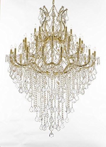 Maria Theresa Crystal Chandelier Lighting H 60" W 44" - Perfect For An Entryway Or Foyer - Cjd-B12/Cg/2181/44