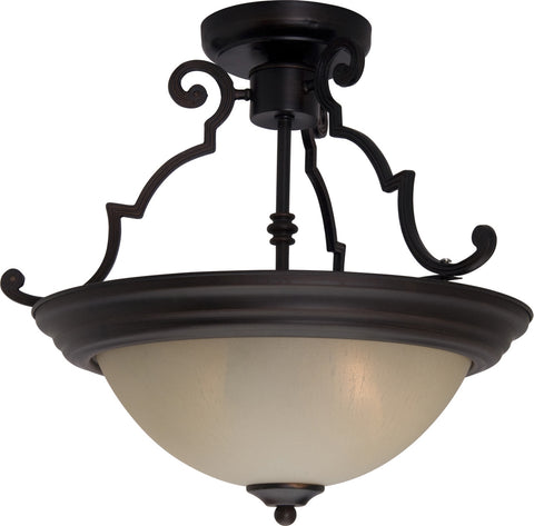 Essentials 2-Light Semi-Flush Mount Oil Rubbed Bronze - C157-5843WSOI