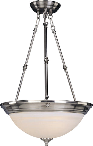 Essentials 3-Light Invert Bowl Pendant Satin Nickel - C157-5845MRSN