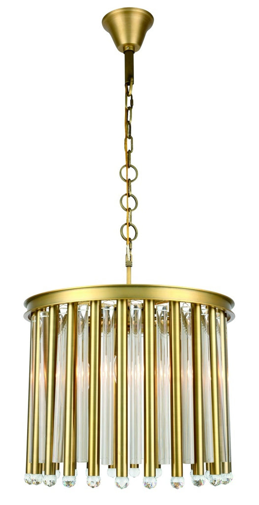 ZC121-1140D20BB - Urban Classic: Maxwell 4 light Burnished Brass Chandelier Clear Royal Cut Crystal