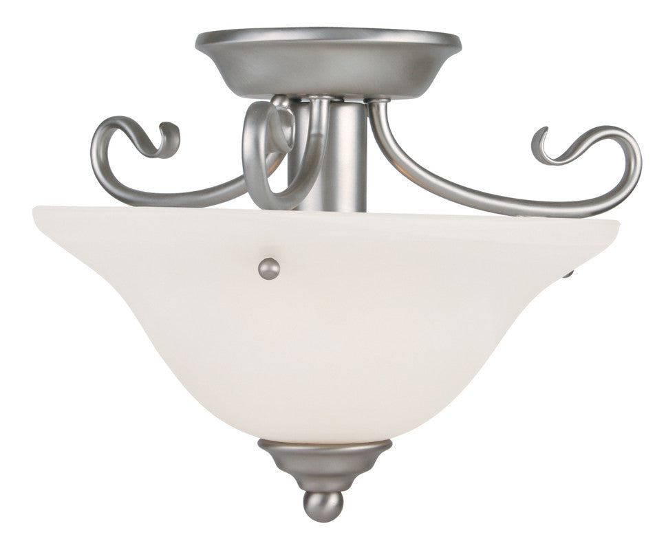 Livex Coronado 1 Light Brushed Nickel Ceiling Mount - C185-6109-91