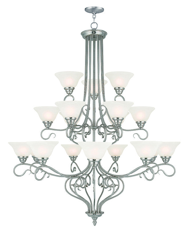 Livex Coronado 18 Light Brushed Nickel Foyer Chandelier - C185-6139-91