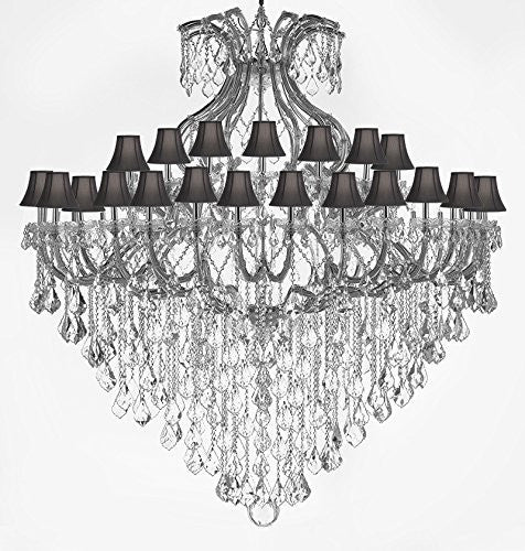 Maria Theresa Empress Crystal (Tm) Chandelier Lighting H 72" W 72" With Black Shades - Cjd-Sc-Cs/B12/2181/72