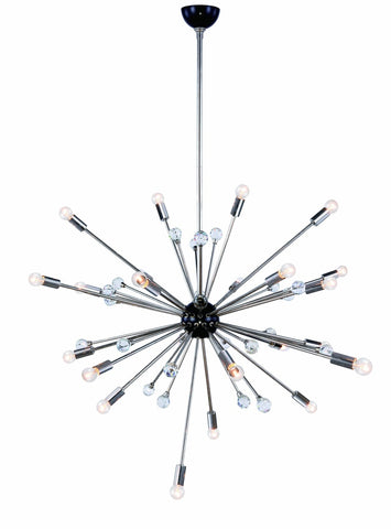 ZC121-1515G36PN - Urban Classic: Nebula 24 light Polished Nickel and Bronze Chandelier Clear Royal Cut Crystal