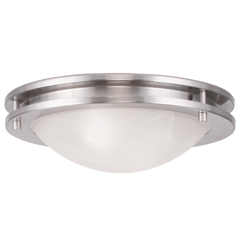 Livex Ariel 2 Light Brushed Nickel Ceiling Mount - C185-7057-91