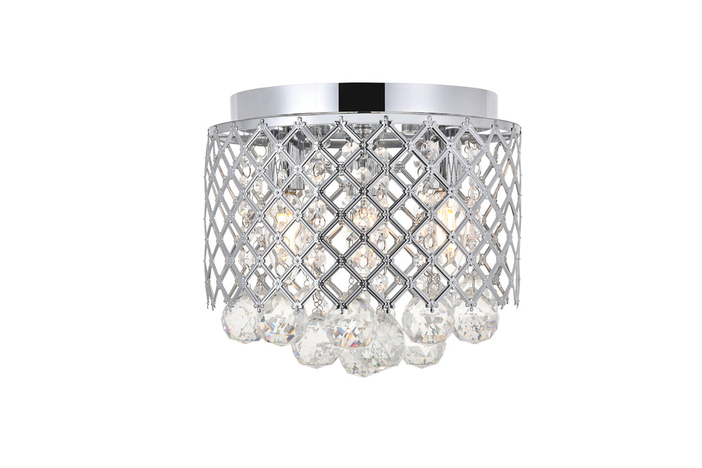 ZC121-LD5010F10C - Living District: Tully 3 light Chrome Flush Mount