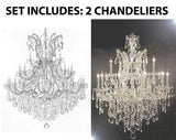 Set of 2-1 Large Foyer/Entryway Maria Theresa Empress Crystal (tm) Chandeliers Lighting! H 60" W 52" and 1 Chandelier Crystal Lighting Chandeliers H30 X W28 - CS/B12/2756/36+1 + CS/21532/12+1