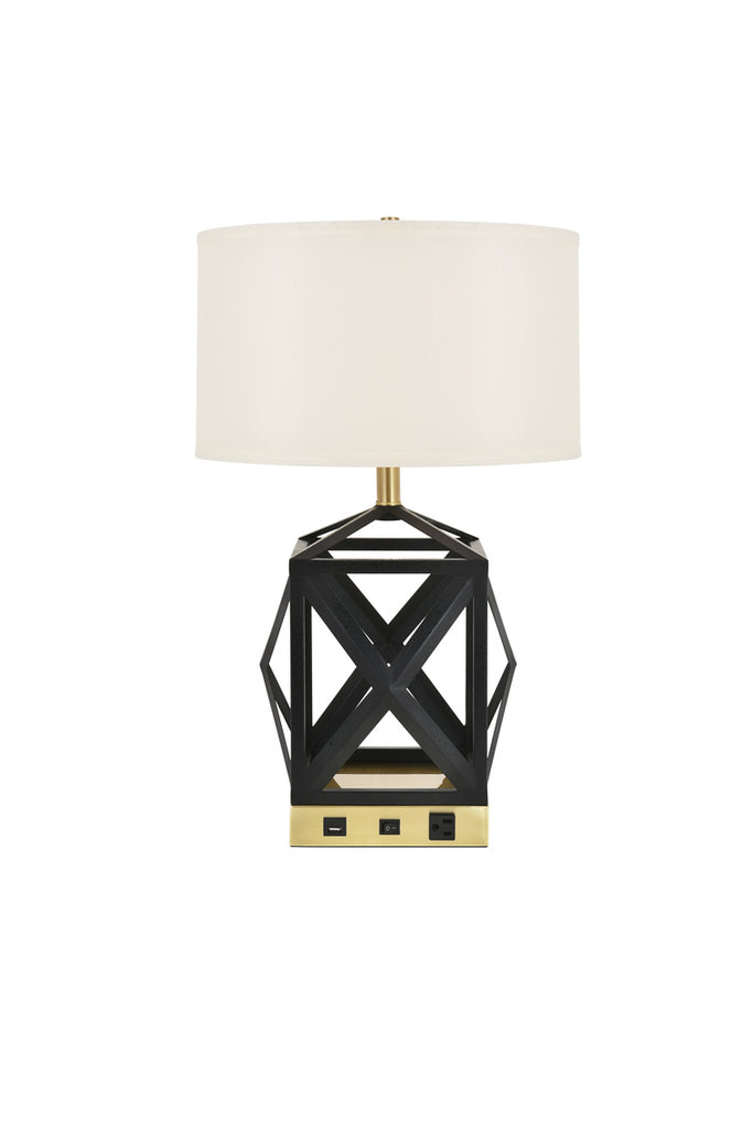 ZC121-TL3009 - Regency Decor: Brio Collection 1-Light Black Finish Table Lamp