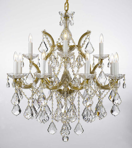 Chandelier Lighting Crystal Chandeliers H30"X W28" - F83-Gold/B7/21532/12+1