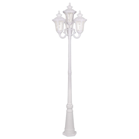 Livex Oxford 4 Light White Outdoor 4 Head Post - C185-7869-03