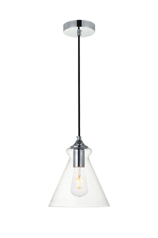 ZC121-LD2244C - Living District: Destry 1 Light Chrome Pendant With Clear Glass