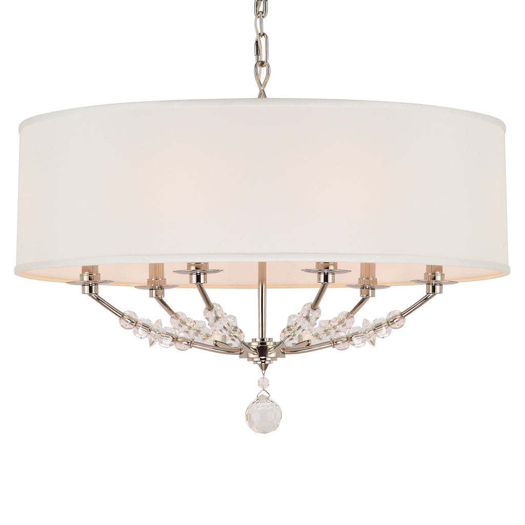 6 Light Polished Nickel Modern Chandelier - C193-8006-PN