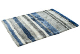 Handwoven Striped Plush Shag Rug 8' X 10' - J10-IN-213-8X10