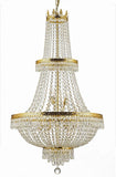 French Empire Crystal Chandelier Lighting H50" X W24" Good for Foyer, Entryway, Family Room, Living Room and More! - A500-CG/870/15