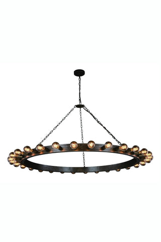 ZC121-1500G65AI - Urban Classic: Winston 30 light Aged Iron Pendant