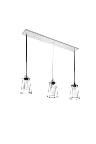 ZC121-LD4047D38C - Living District: Auspice 3 light chrome Pendant