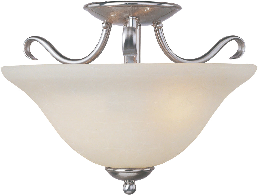 Basix EE 2-Light Semi-Flush Mount Satin Nickel - C157-85120ICSN