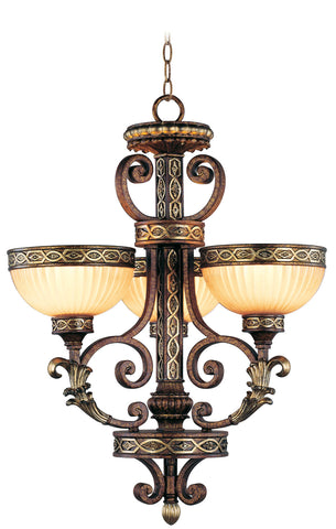 Livex Seville 3 Light PBZ Chandelier - C185-8524-64