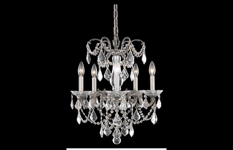 ZC121-9705D18PW/RC - Regency Lighting: Athena 5 light Pewter Pendant Clear Royal Cut Crystal