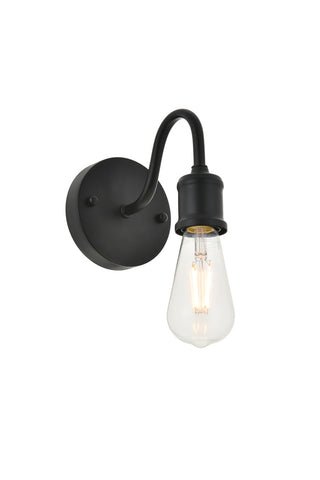 ZC121-LD4028W5BK - Living District: Serif 1 light black Wall Sconce