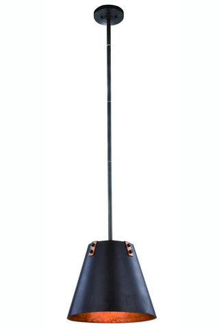 ZC121-1483D12VB - Urban Classic: Chesapeake 1 light Vintage Bronze&Golden Iron Pendant