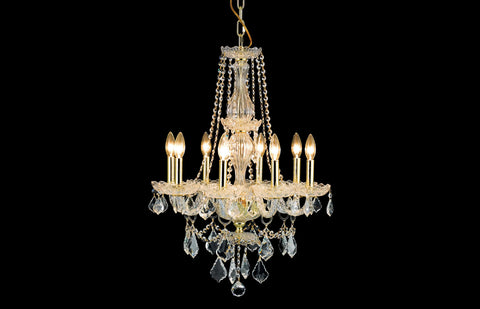 C121-7898D21G/RC - Regency Lighting: Giselle 8 light Gold Chandelier Clear Royal Cut Crystal