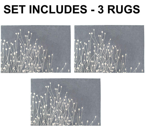 Set of 3 - Floral Hand-Tufted Transitional Contemporary Wool Rug Area Rug 8 X 10 - 3EA J10-IN-201-8X10