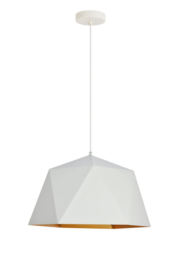 ZC121-LDPD2082 - Living District: Arden Collection Pendant D17.7 H11.4 Lt:1 frosted white and Gold  Finish